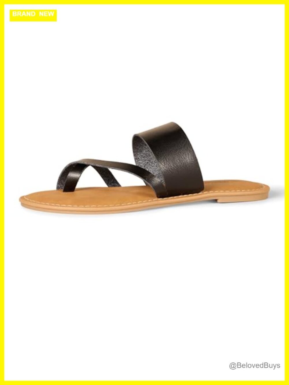 Women's One Band Flip Flop Sandal Faux Leather Padded Insole Non-Slip Sole